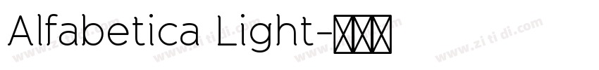 Alfabetica Light字体转换 Alfabetica Light字体转换